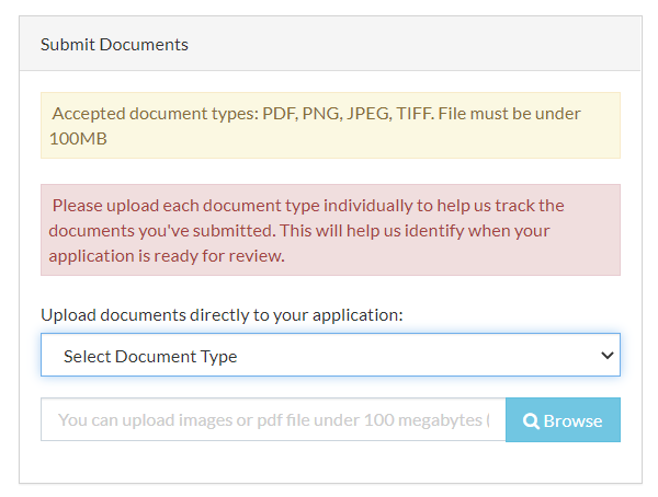 Submit Documents tile